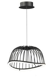 M6685  Celeste Pendant 41cm Round 20W LED Black